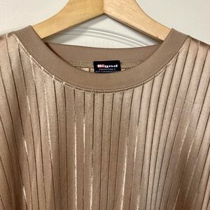 Men’s 100% Polyester Crewneck Short Sleeve Shirt Satin Finish XXL GOLD